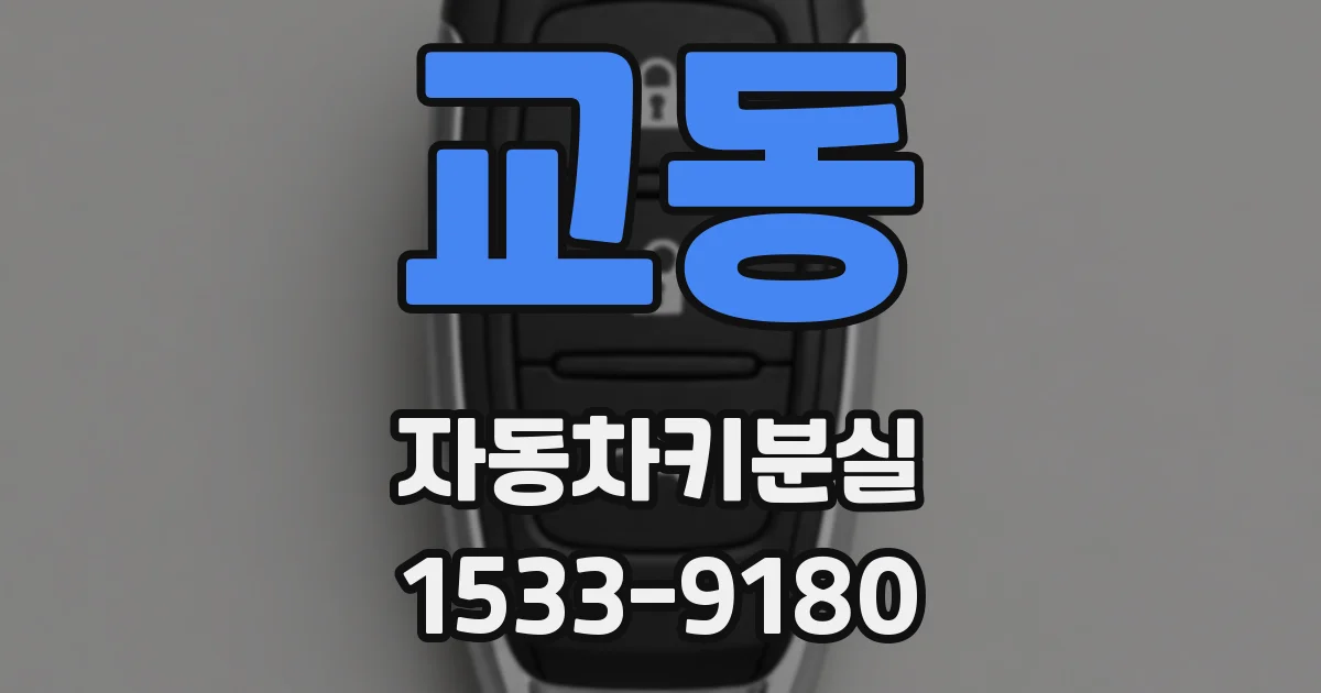 교동 자동차키분실