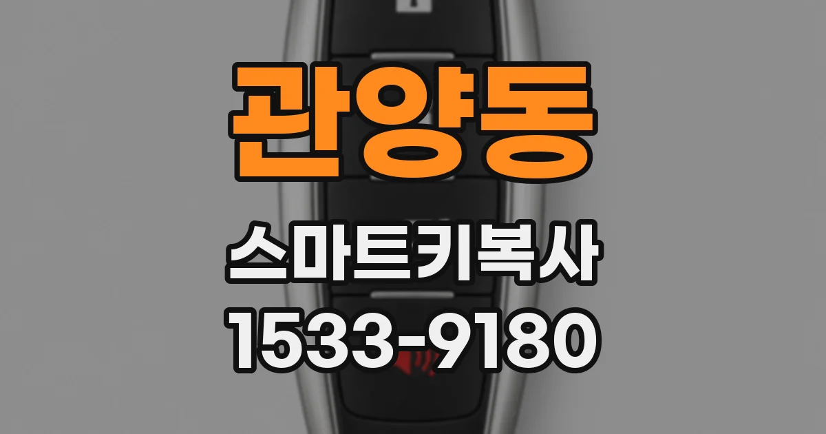 관양동 스마트키복사