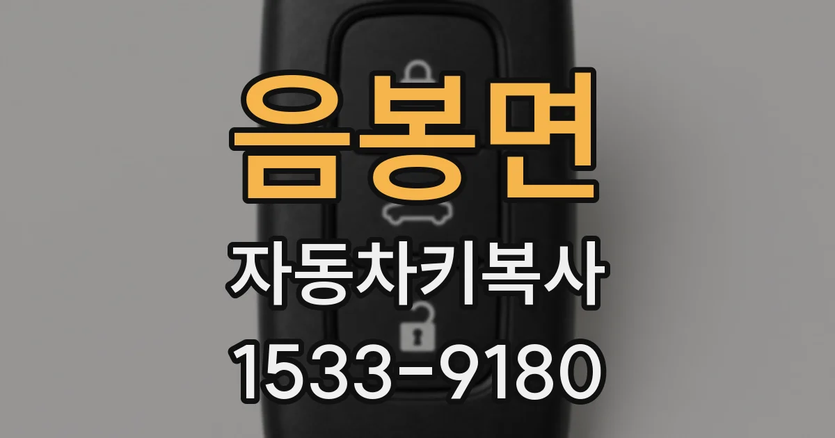 음봉면 자동차키복사