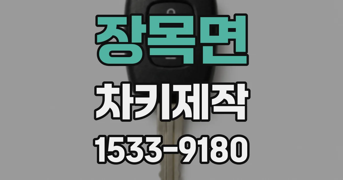 장목면 차키제작