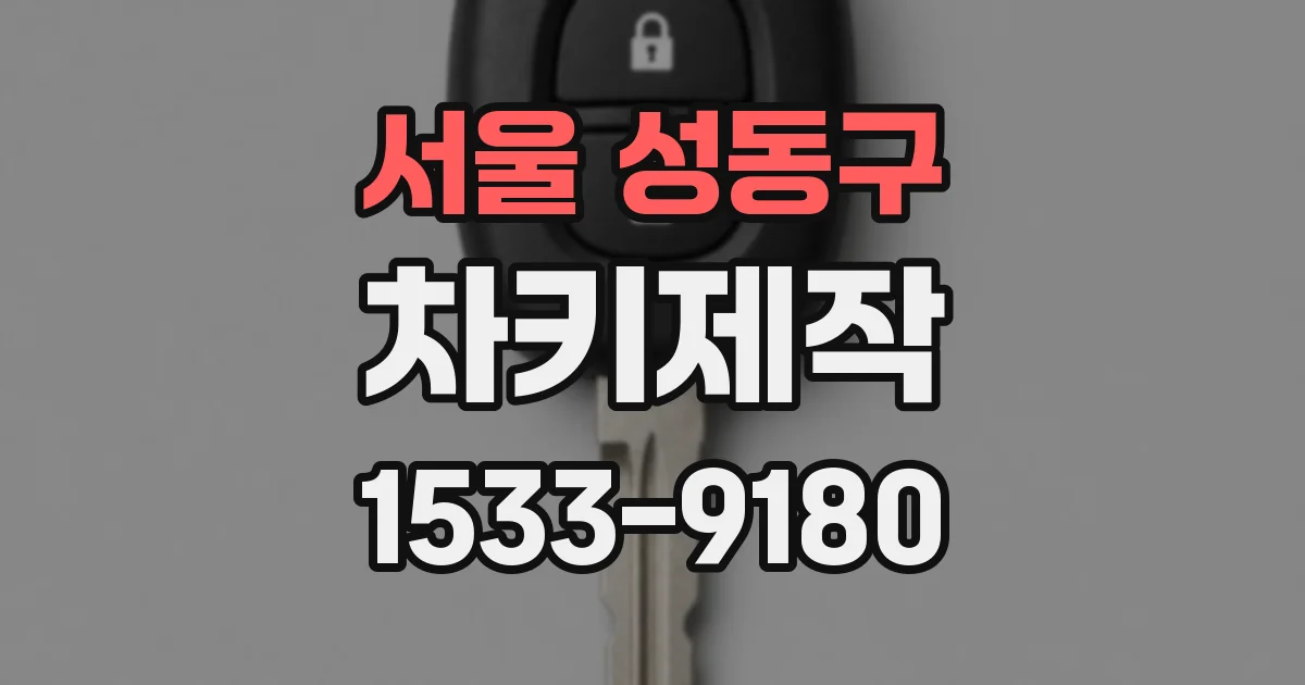 서울 성동구 차키제작