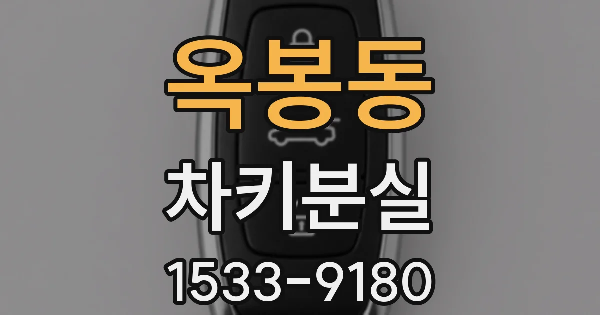 옥봉동 차키분실
