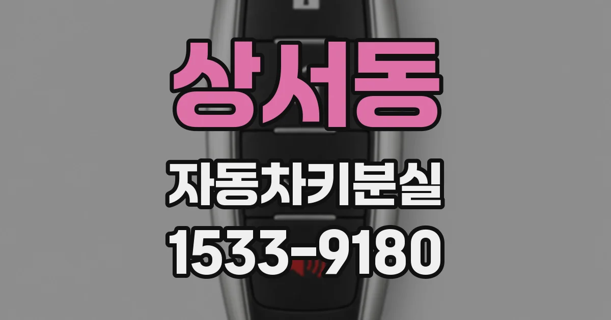 상서동 자동차키분실