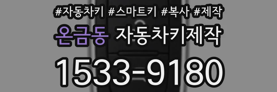 온금동 자동차키제작