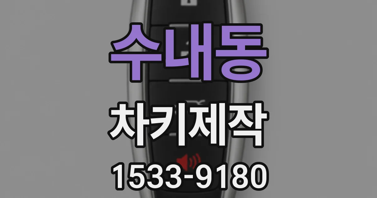 수내동 차키제작