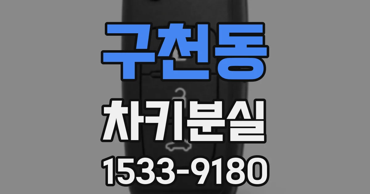 구천동 차키분실