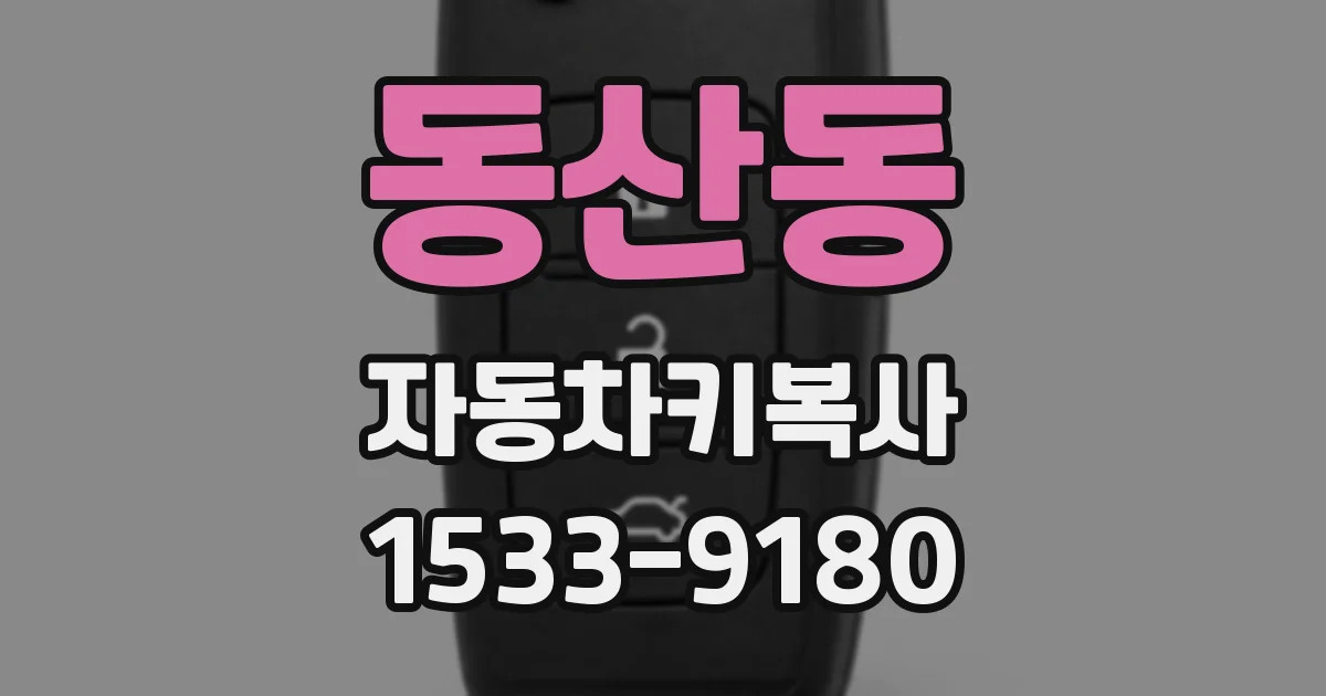 동산동 자동차키복사