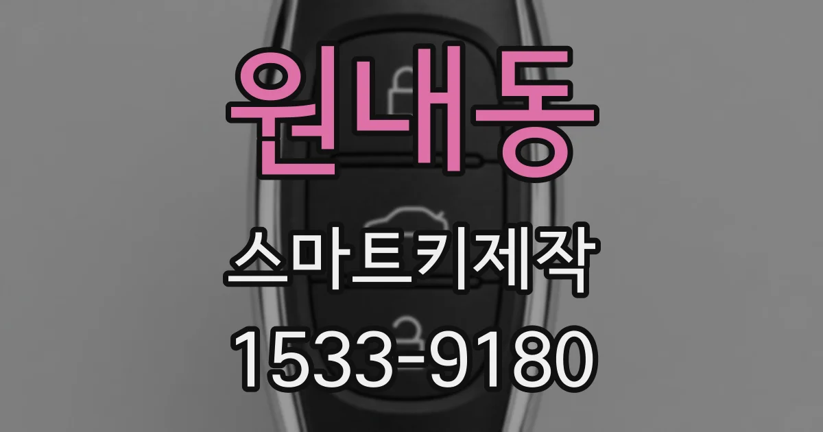 원내동 스마트키제작