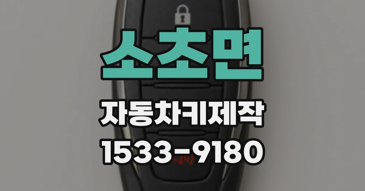 소초면 자동차키제작
