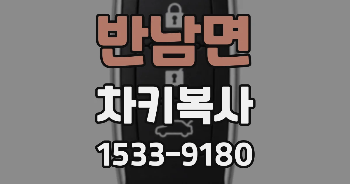 반남면 차키복사
