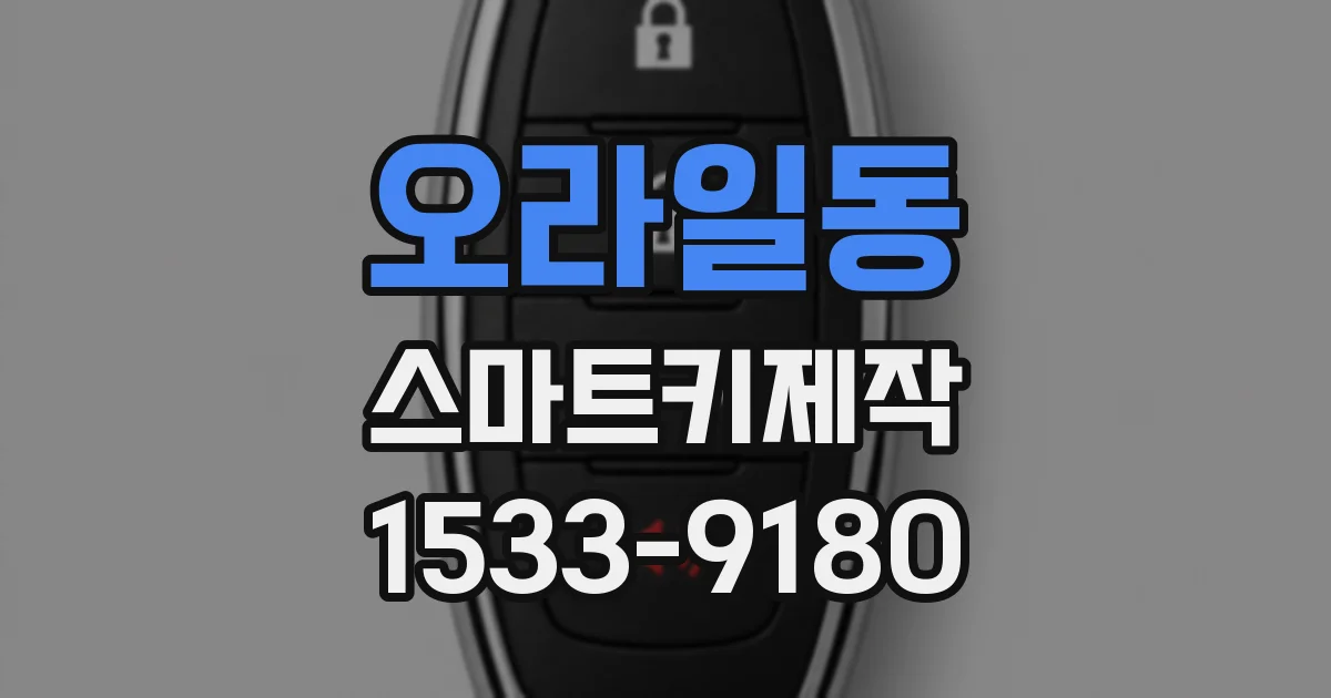 오라일동 스마트키제작