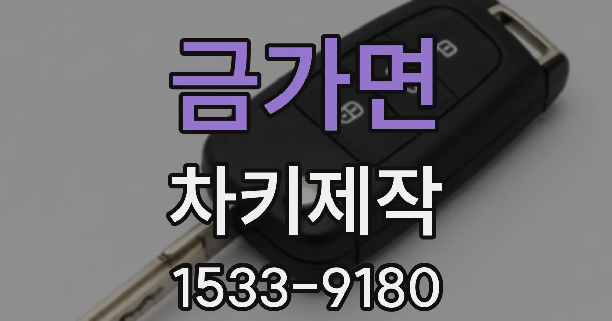 금가면 차키제작