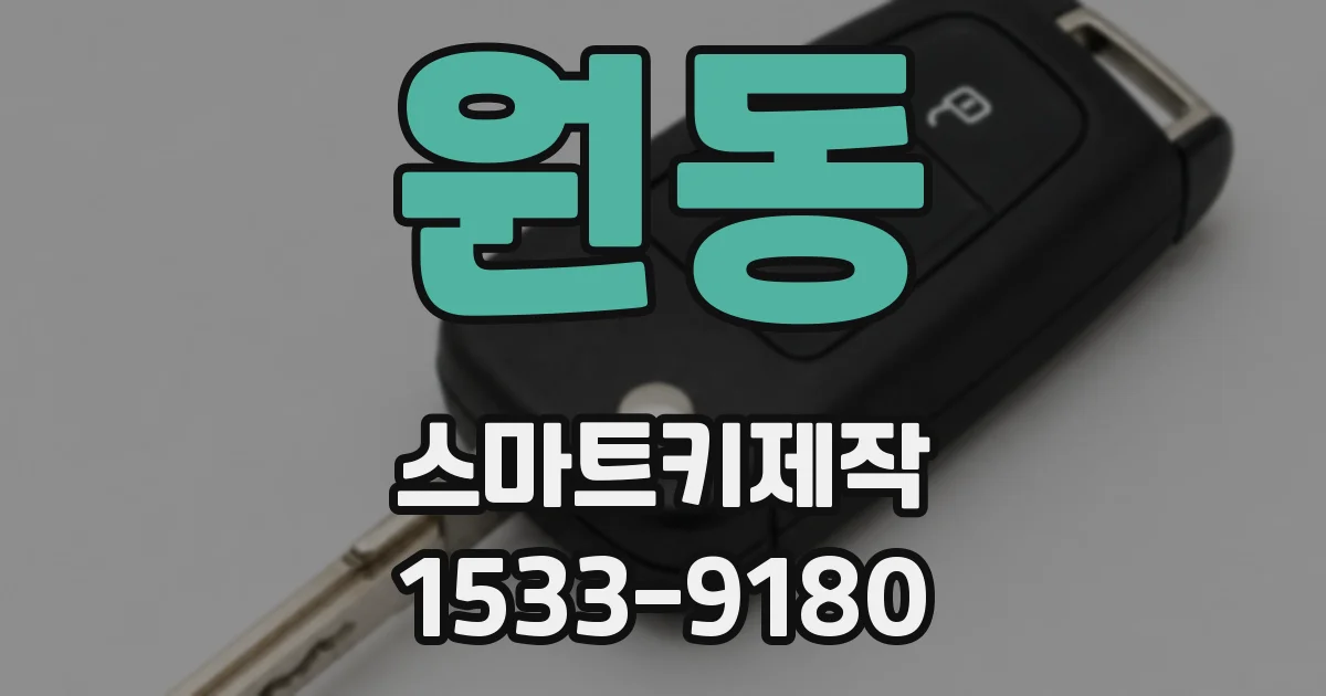 원동 스마트키제작