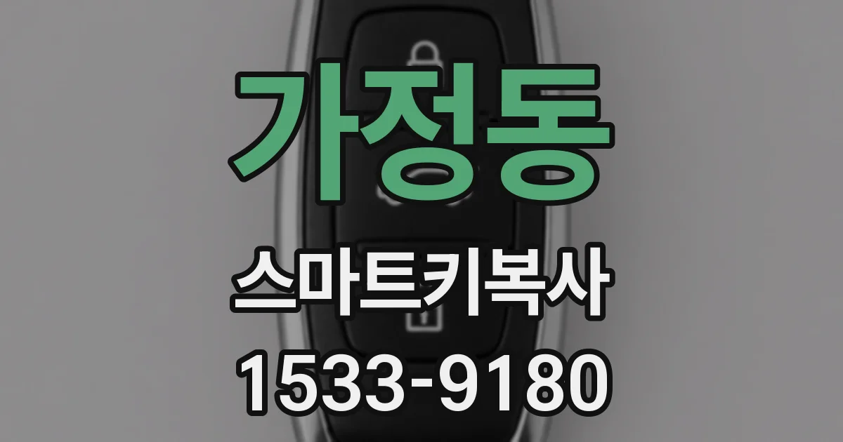 가정동 스마트키복사