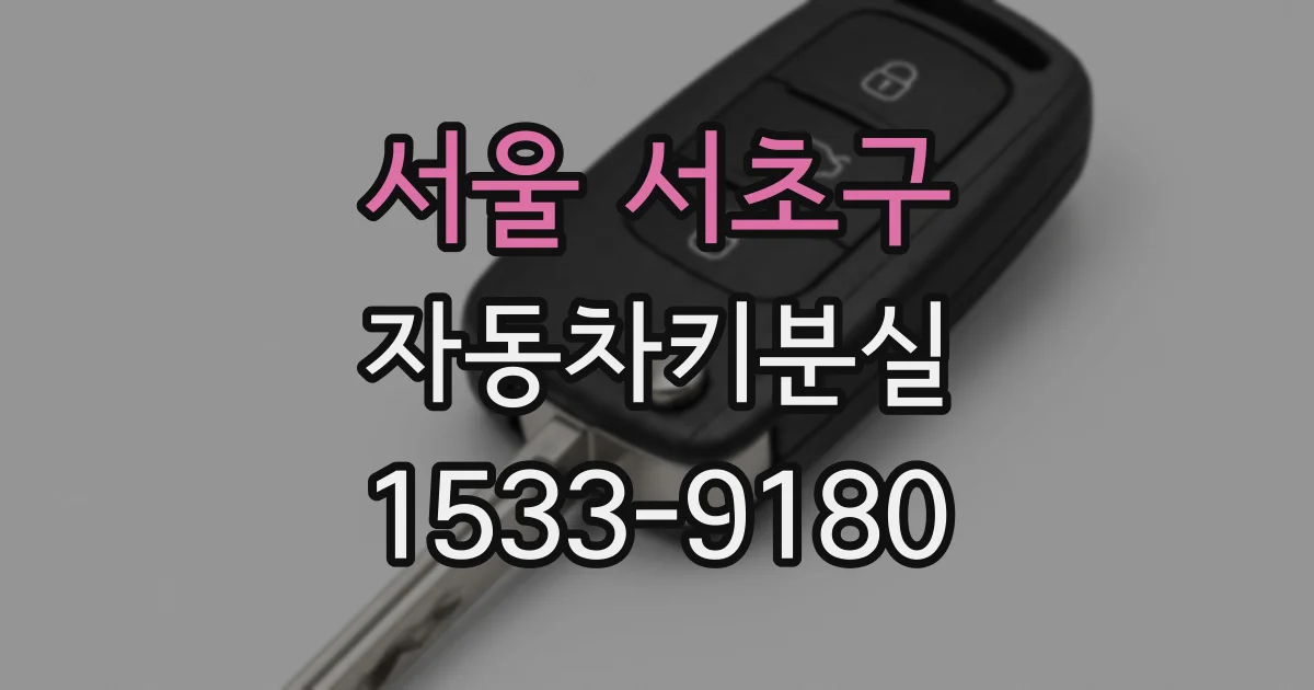 서울 서초구 자동차키분실
