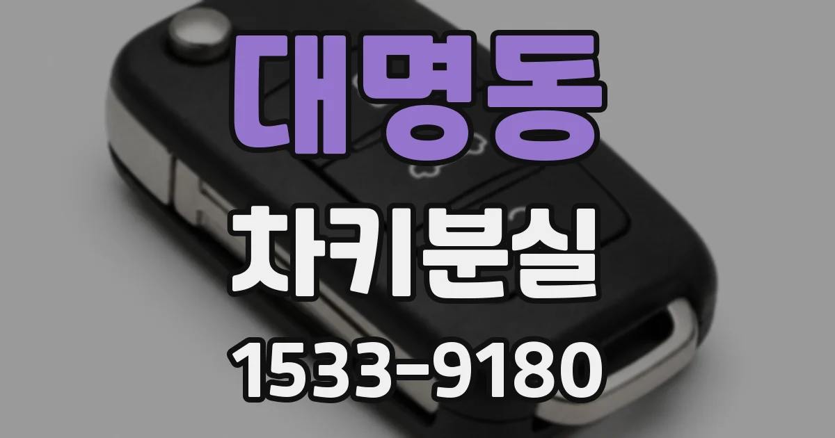 대명동 차키분실