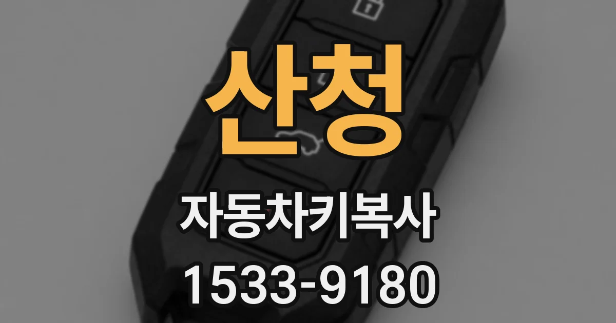 산청 자동차키복사