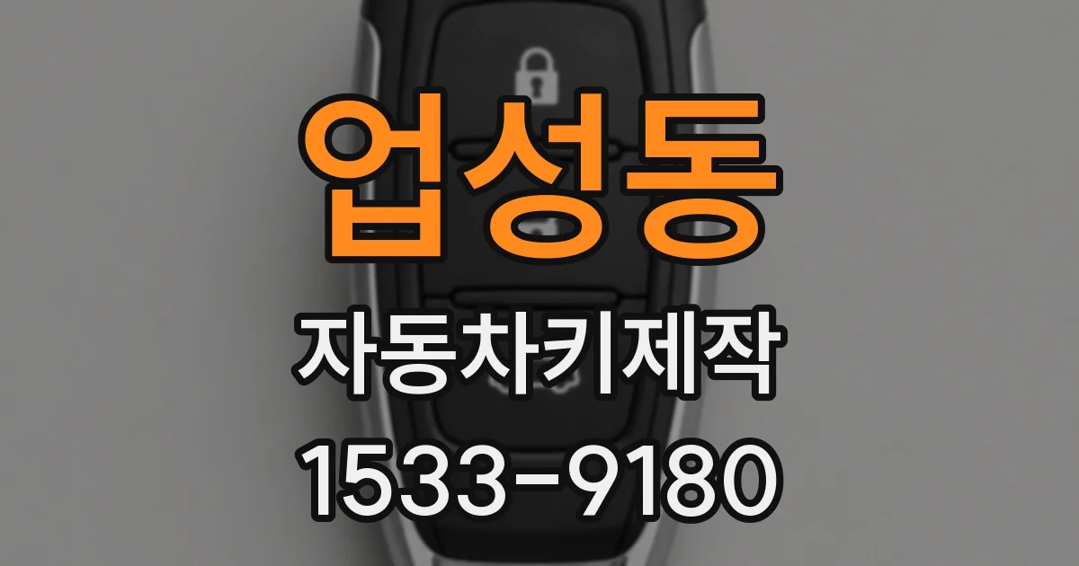 업성동 자동차키제작