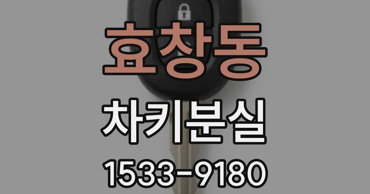 효창동 차키분실