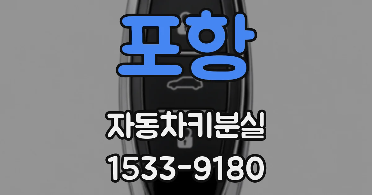 포항 자동차키분실