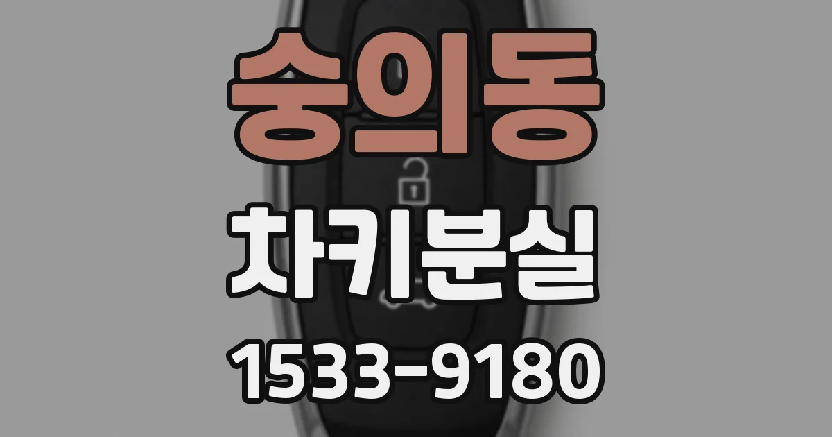 숭의동 차키분실