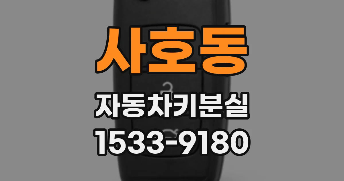 사호동 자동차키분실