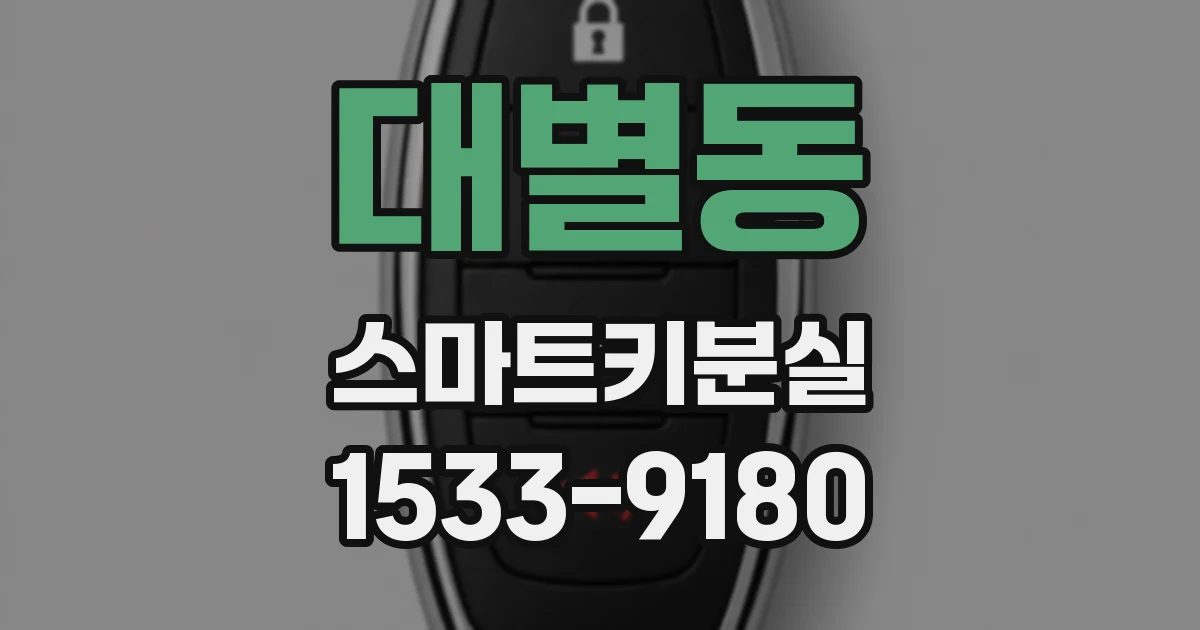 대별동 스마트키분실