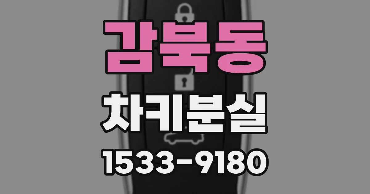 감북동 차키분실