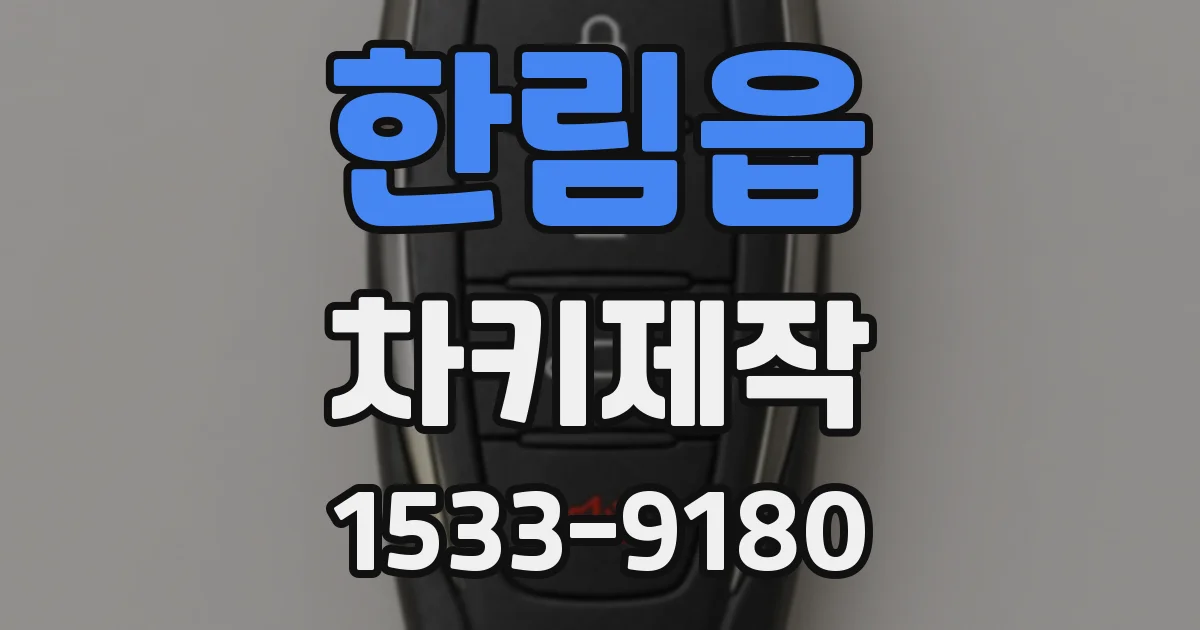 한림읍 차키제작