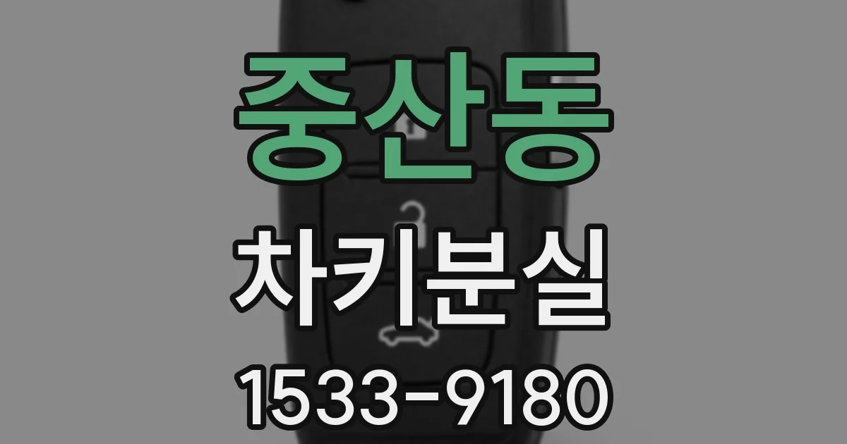 중산동 차키분실