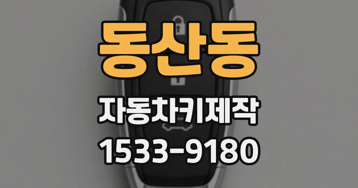 동산동 자동차키제작