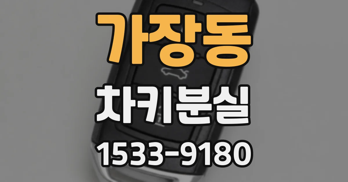 가장동 차키분실