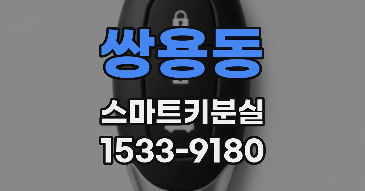 쌍용동 스마트키분실
