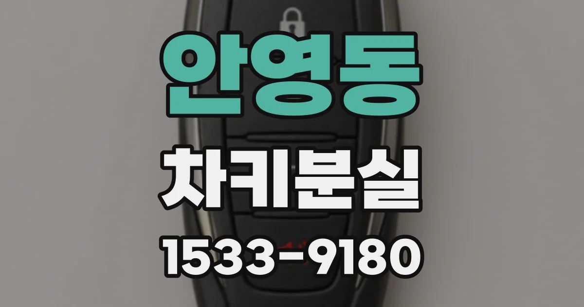 안영동 차키분실