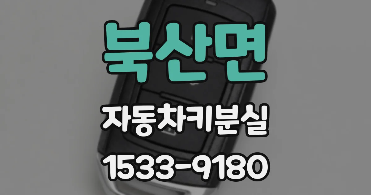 북산면 자동차키분실