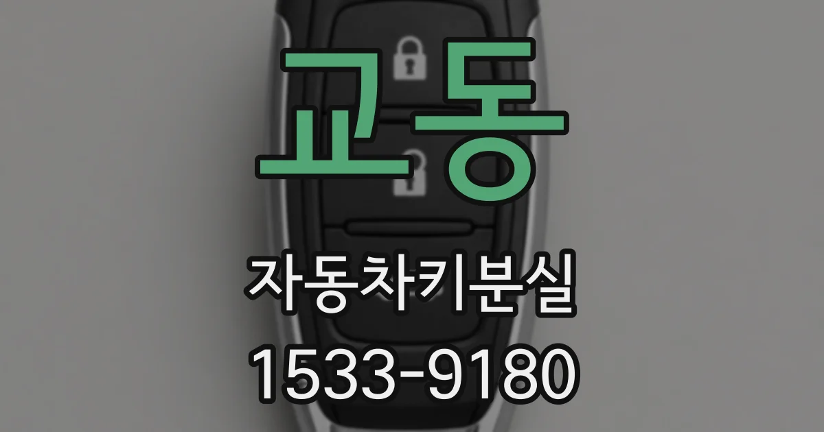 교동 자동차키분실