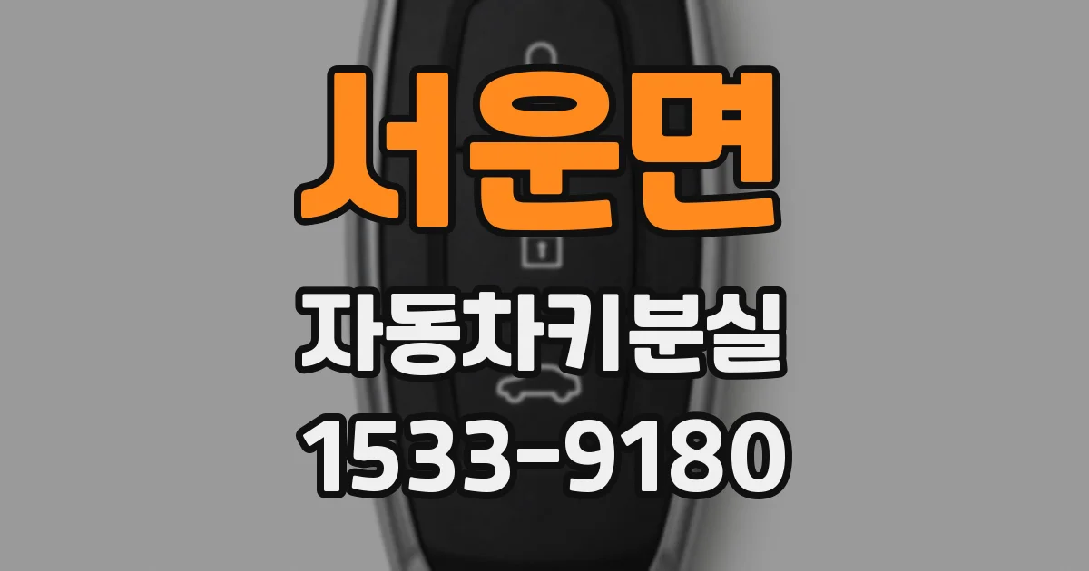 서운면 자동차키분실
