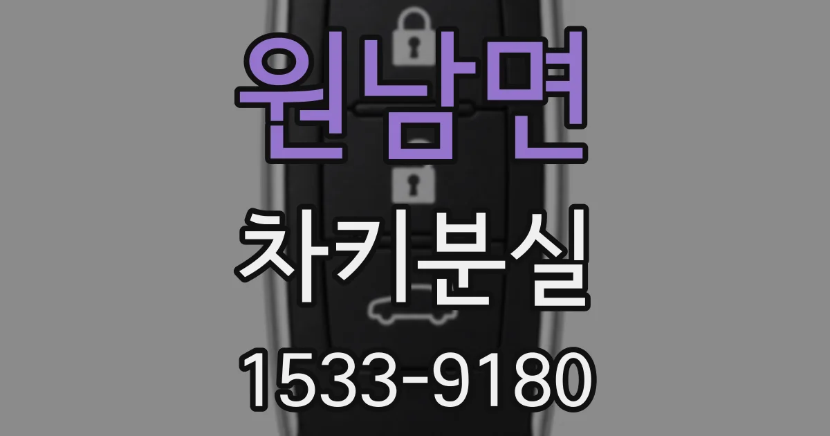 원남면 차키분실
