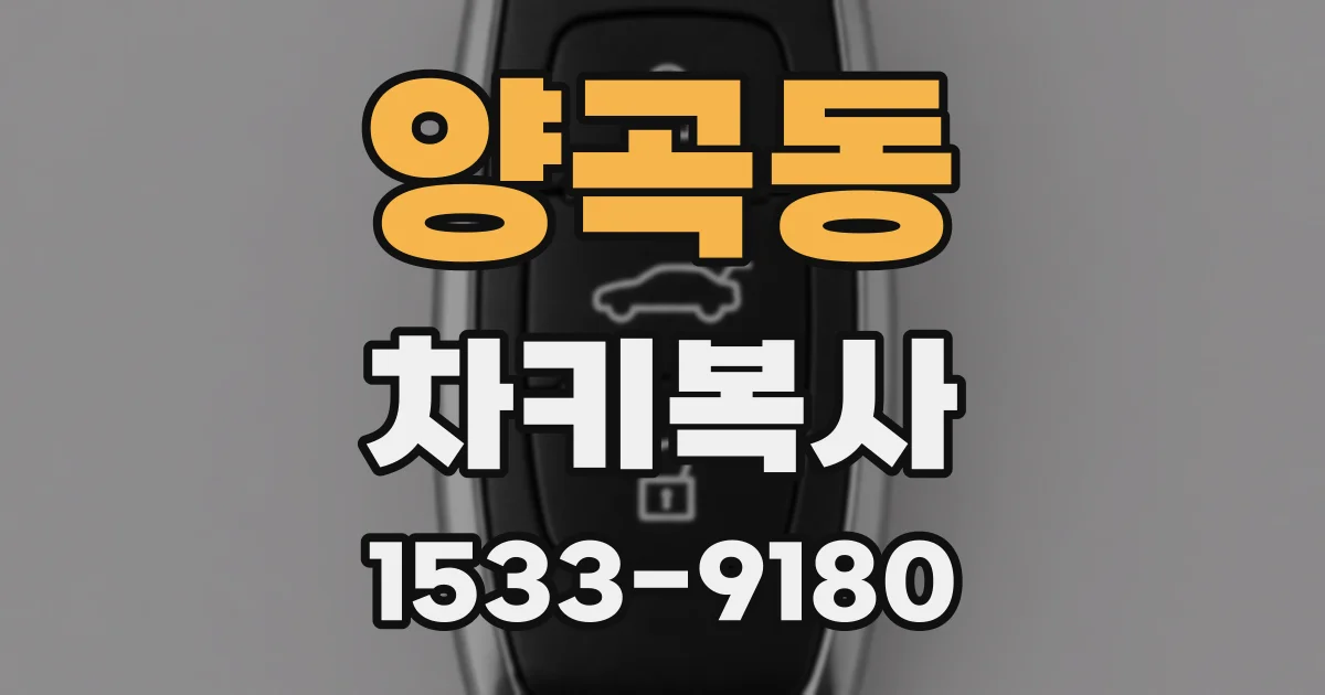 양곡동 차키복사