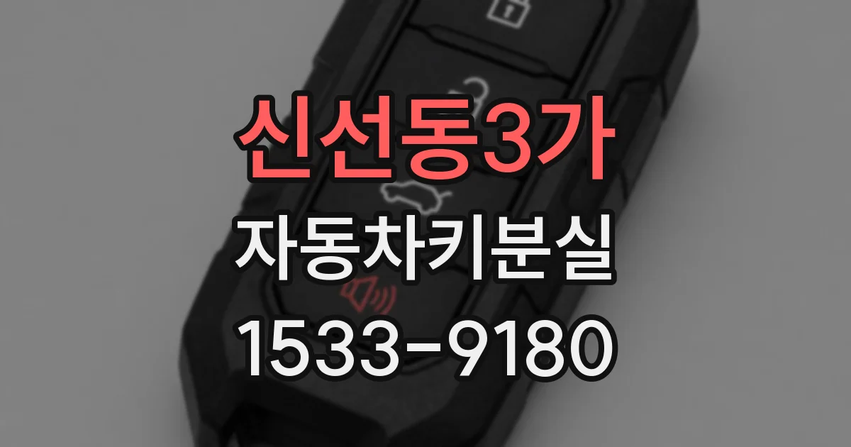 신선동3가 자동차키분실