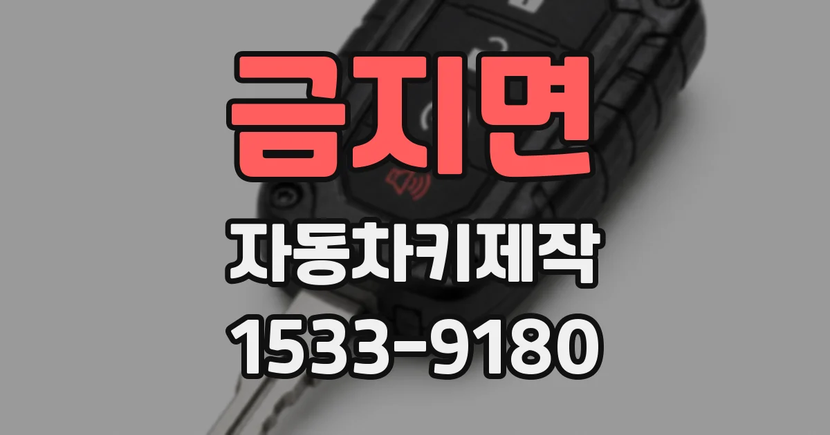 금지면 자동차키제작
