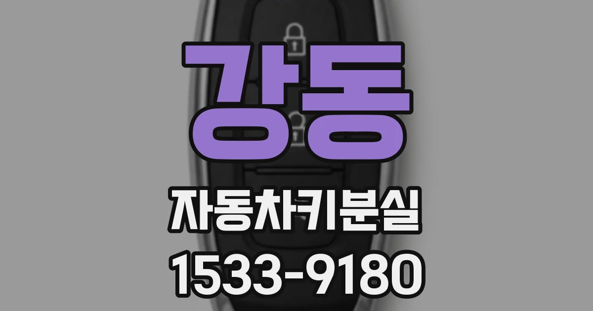 강동 자동차키분실