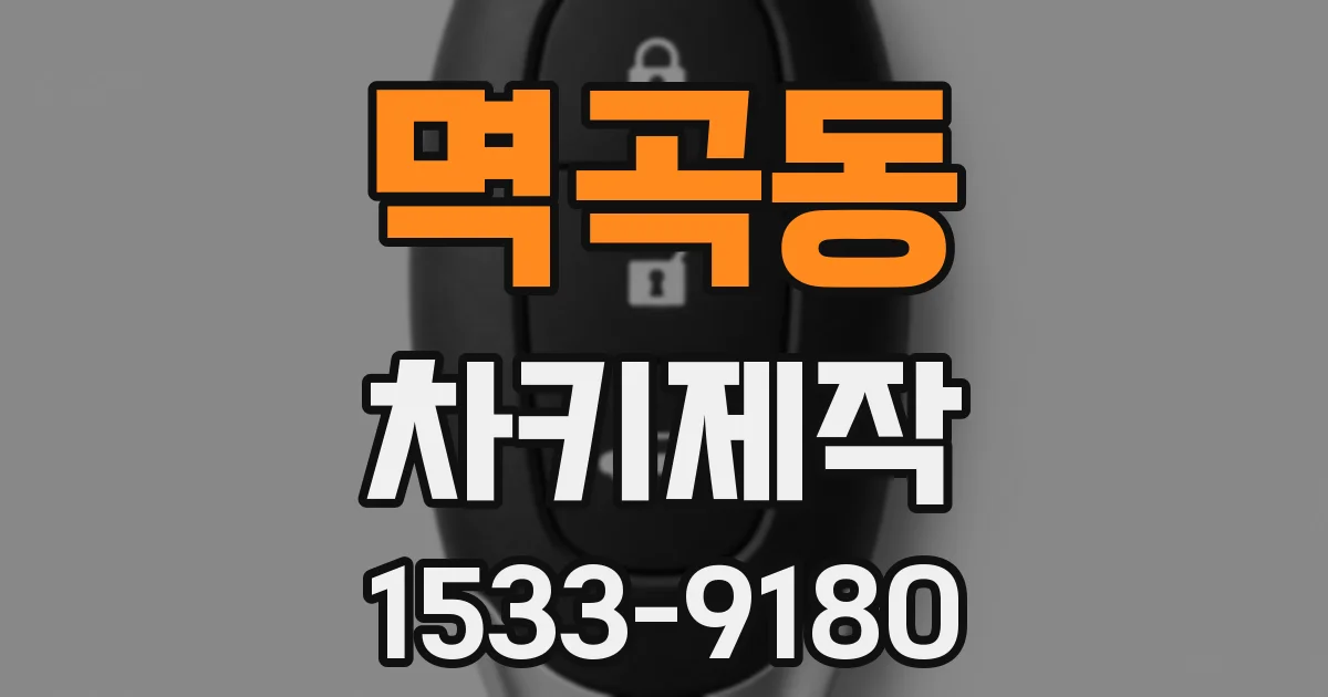 멱곡동 차키제작