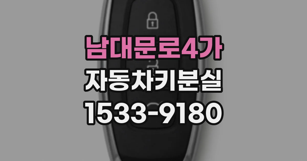남대문로4가 자동차키분실