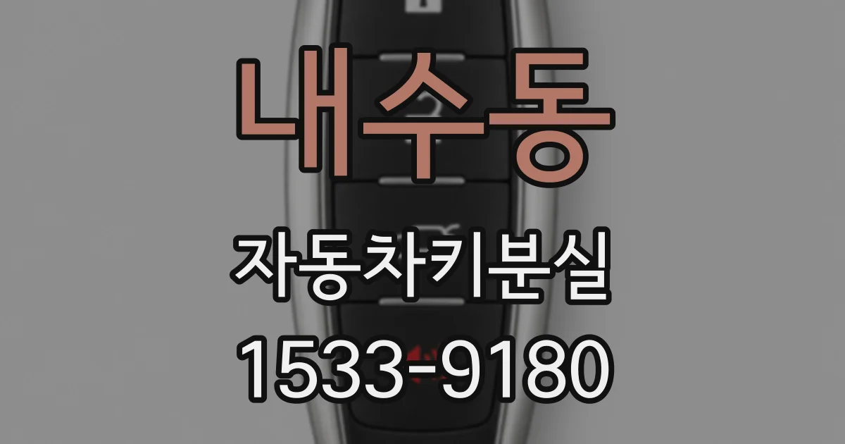 내수동 자동차키분실