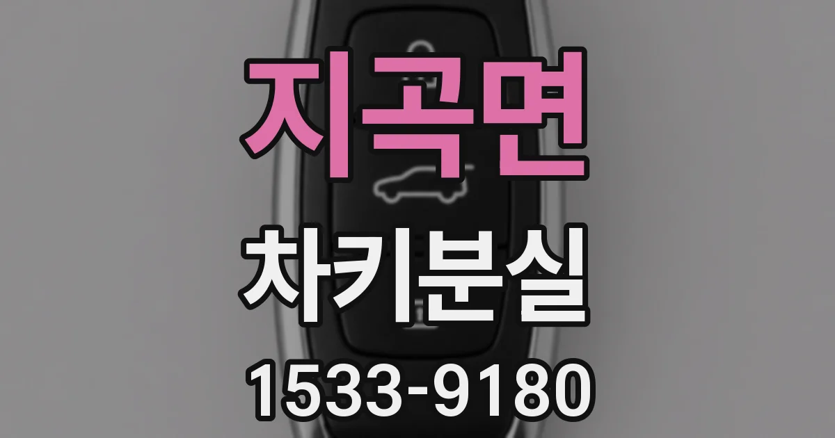 지곡면 차키분실