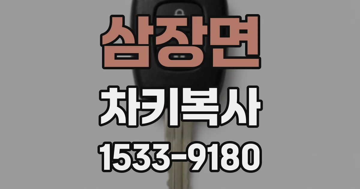 삼장면 차키복사