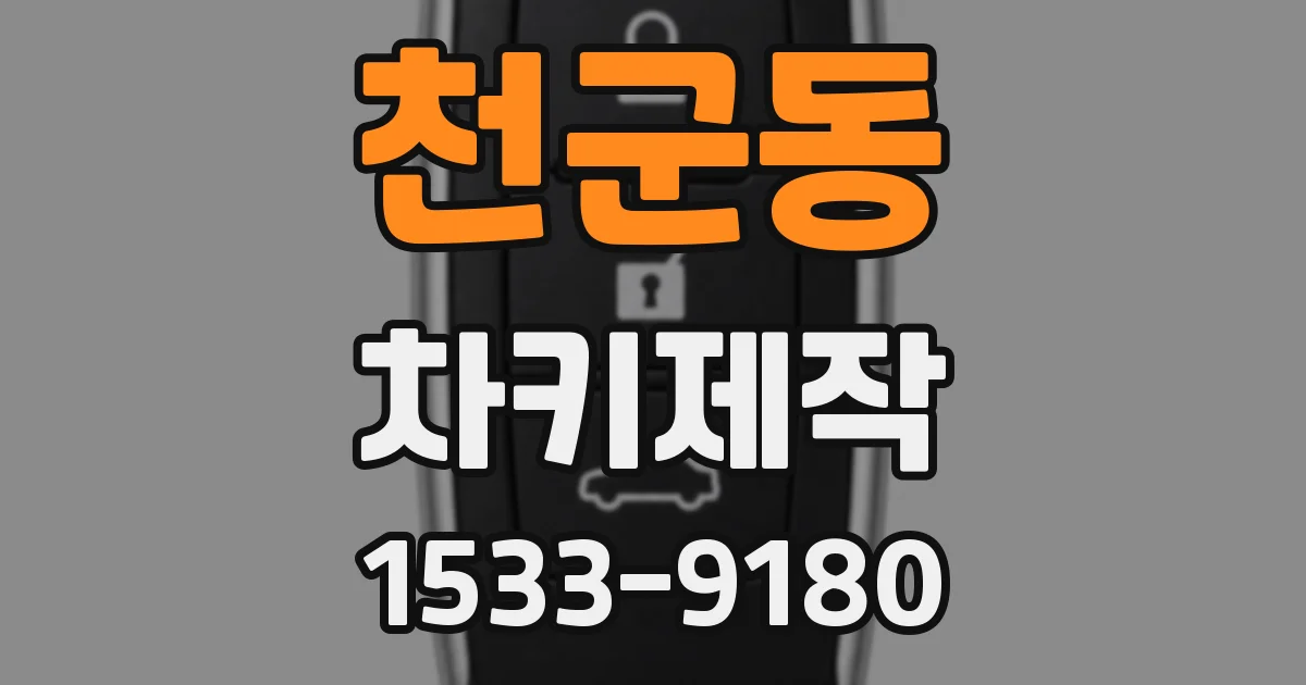 천군동 차키제작
