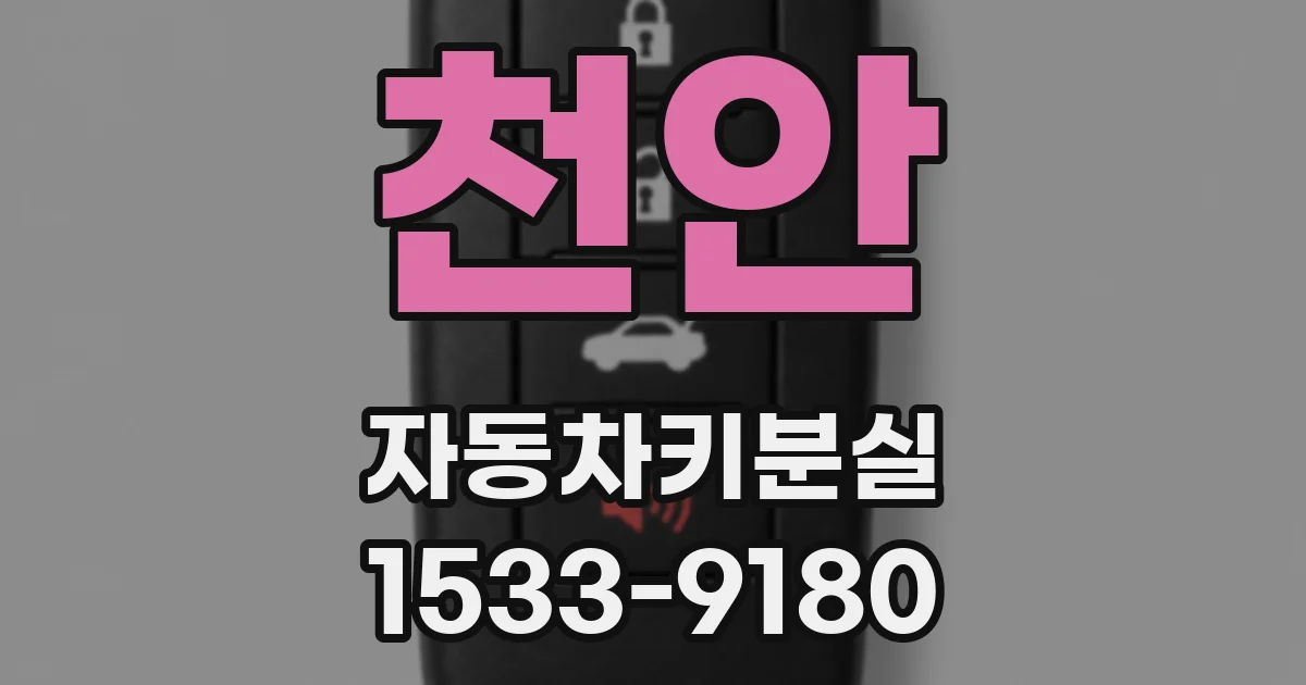 천안 자동차키분실
