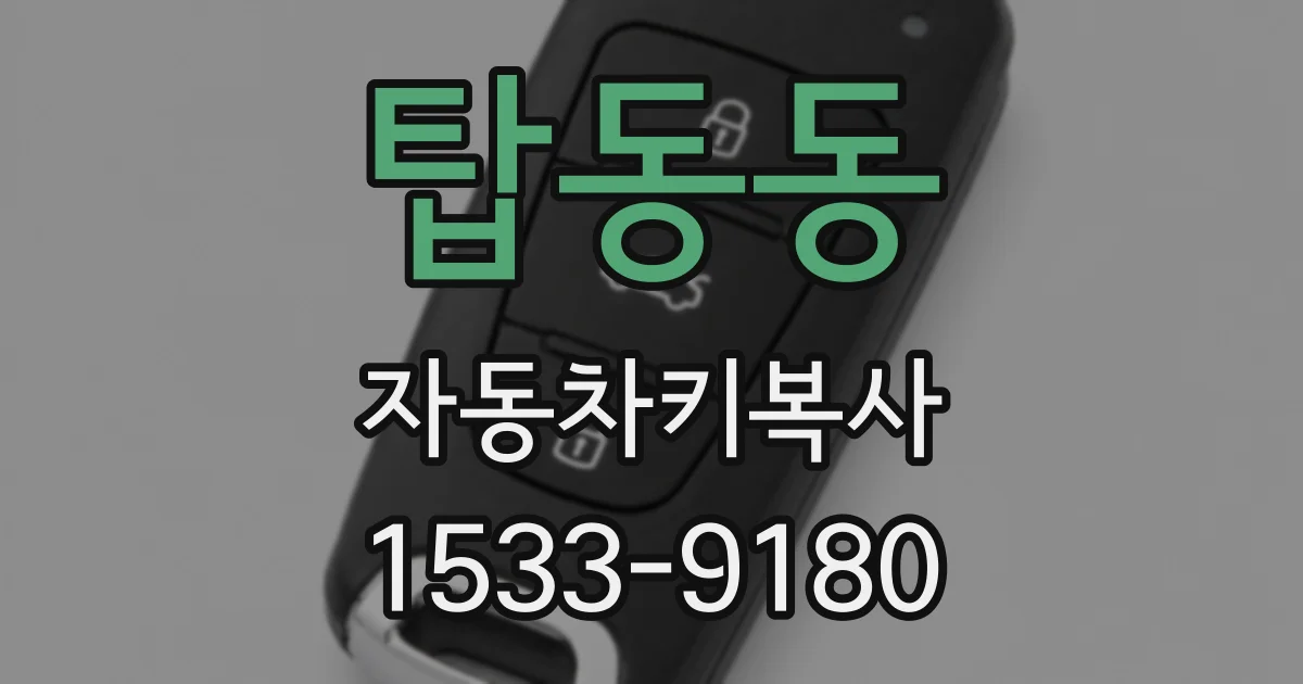 탑동동 자동차키복사